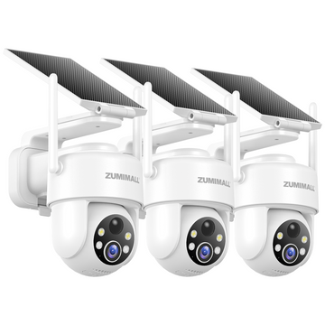 Solar-Powered 2K Wireless Security Camera with 360° View & Color Night Vision-X3K-3 PACK