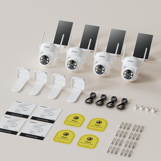 ⚡️2K 360° Solar Security Camera: AI Detection & Color Night Vision-X3K(4 PACK)