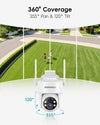 2K Outdoor 2.4GWiFi Solar Powered Security Camera-X3K