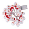 Christmas Snowman LED String Lights Powered by AA Batteries