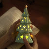 Ceramic Star Night Light - Christmas Tree Table Lamp for Bedroom Decor