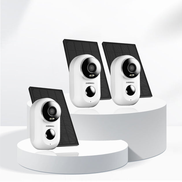 ZUMIMALL 2k Battery Powered WIFI Security Camera with solar panelF5K