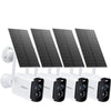 ZUMIMALL Wireless 2K Solar & Battery Powered 2.4G WiFi security Camera -X6K（4 Pack ）