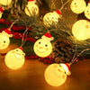 Christmas Snowman LED String Lights Powered by AA Batteries