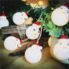 Christmas Snowman LED String Lights Powered by AA Batteries