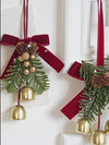🔔Christmas Bell Ornament with Velvet Bow - Pinecone Decor for Car, Door & Tree