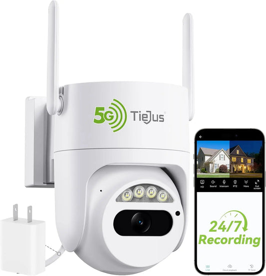 Tiejus 360° PTZ  5G WiFi Plug in Power Security Camera-MG3