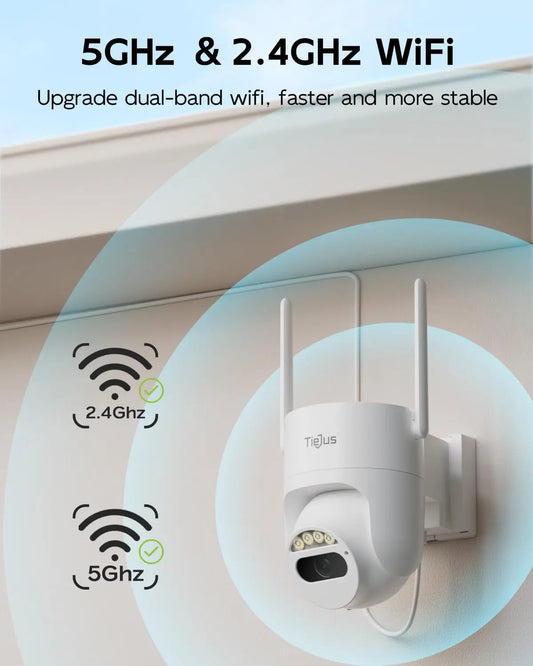 Tiejus  24/7 Recording  Wired 5G WiFi  360°PTZ auto tracking plug in Camera-MG3(2 PACK)