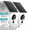 Drahtlose 2K-Überwachungskameras für den Außenbereich mit Solarpanel-Q6K (Typ-C-Ladegerät) 