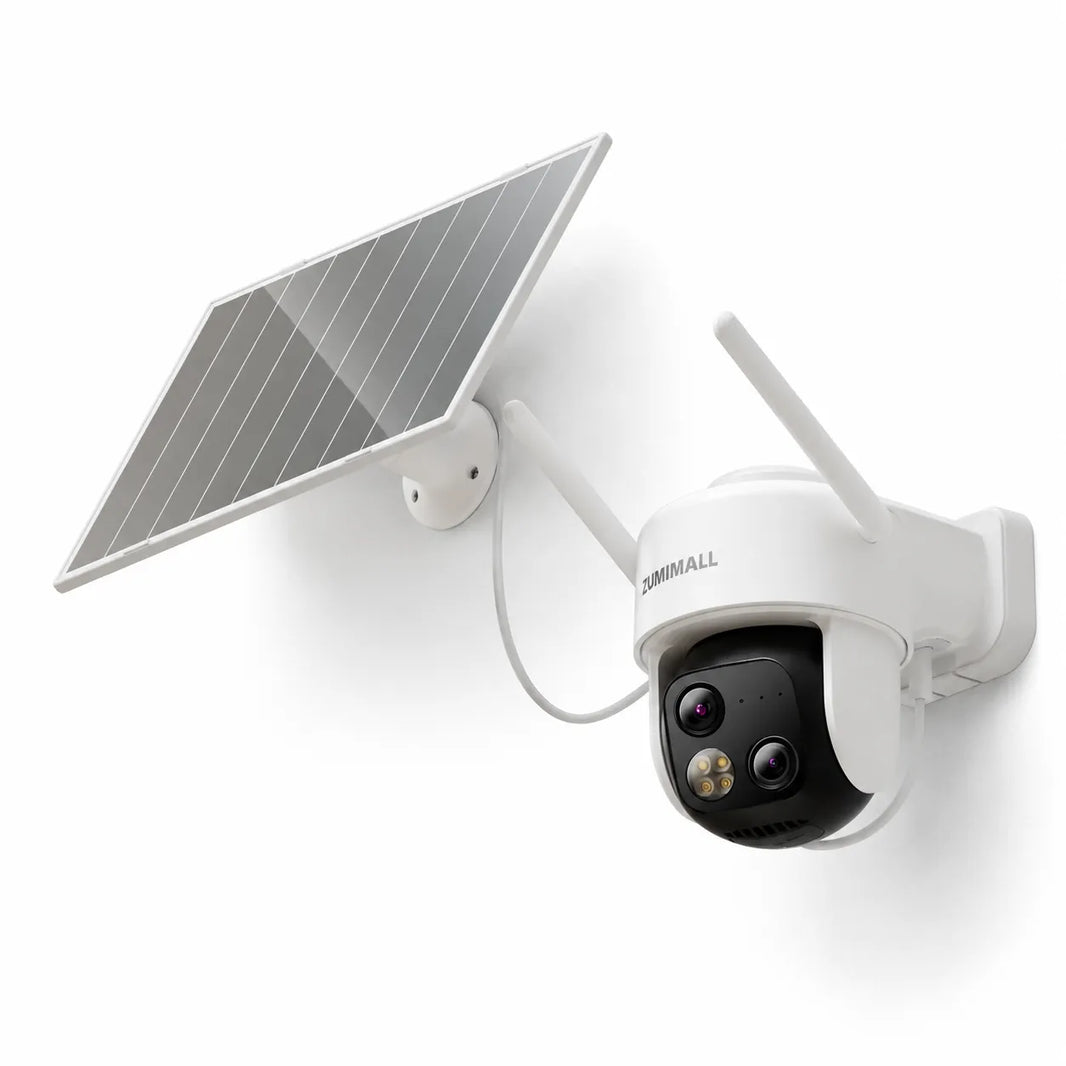 ZUMIMALL 4K AOV Dual Lens Solar Security Camera-X7K