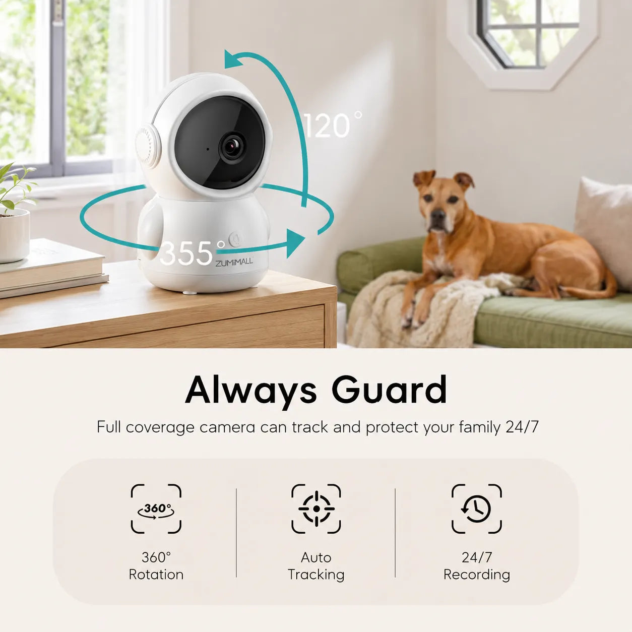 ZUMIMALL Indoor Baby Monitor security Camera -BK06