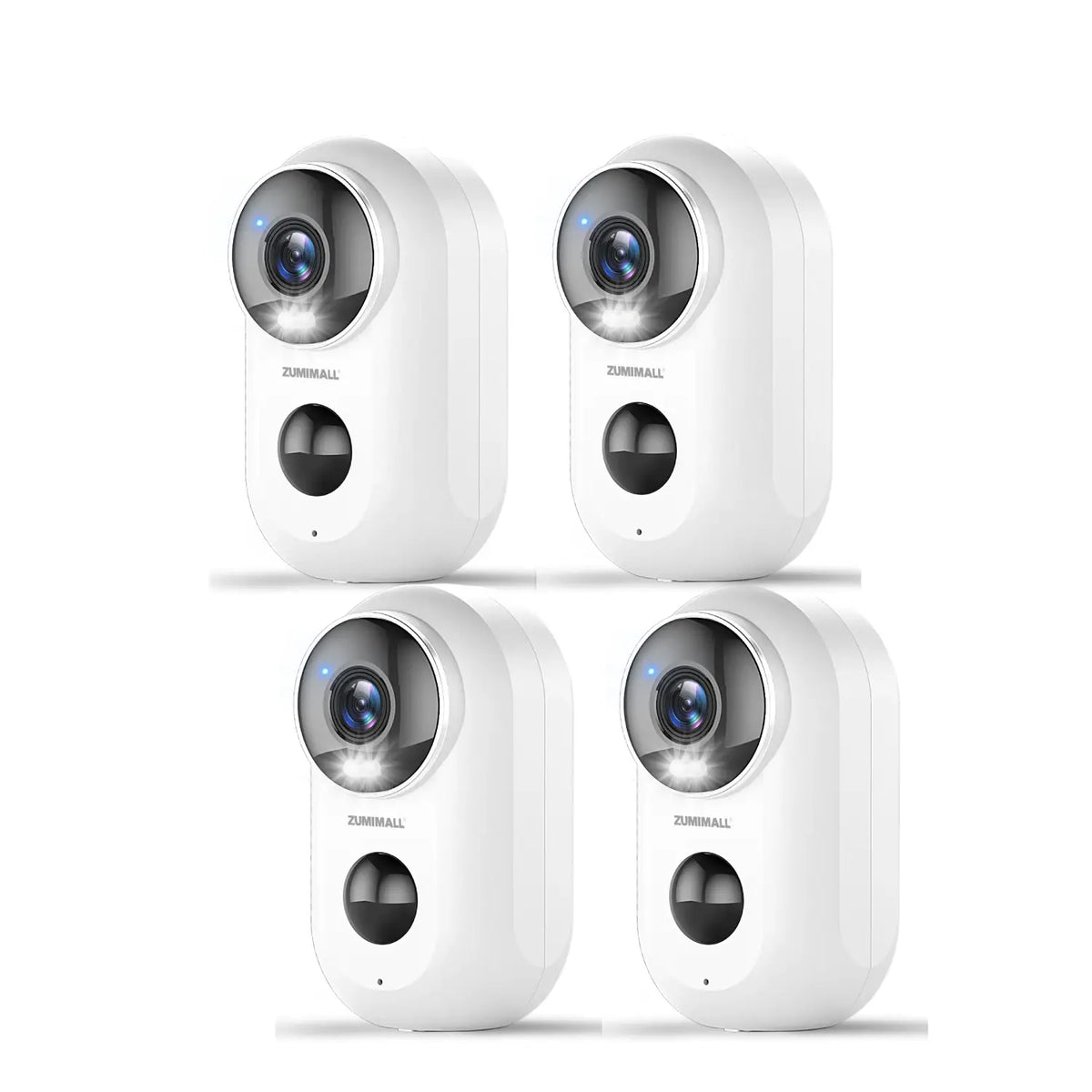 ZUMIMALL Rechargeable Battery Security Camera-F5（4 Pack）
