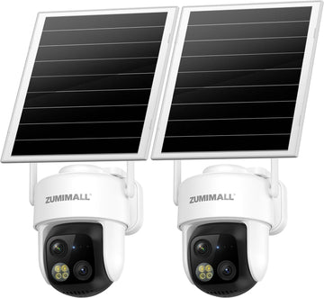 ZUMIMALL  AOV Dual Lens Solar Security Camera-X7K（2 PACK）