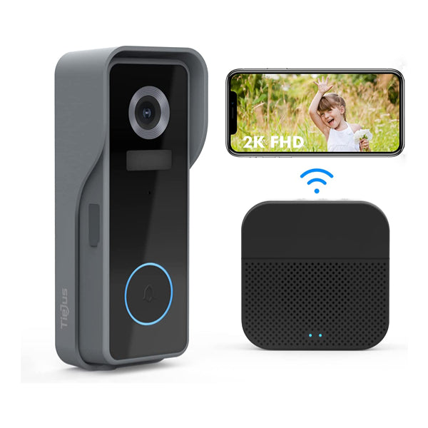 Tiejus 2k Video Doorbell (Battery-Powered) with Chime-J7 – ZUMIMALL