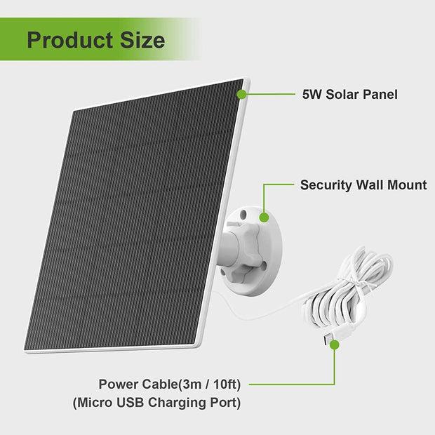 5W 360° Adjustable Solar Panel with Micro USB Port (LL-05W-TJ)