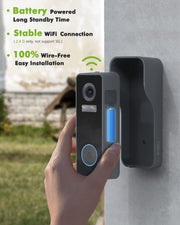 2K FHD Wireless Doorbell Camera with Chime(TJ-J7)-micro USB