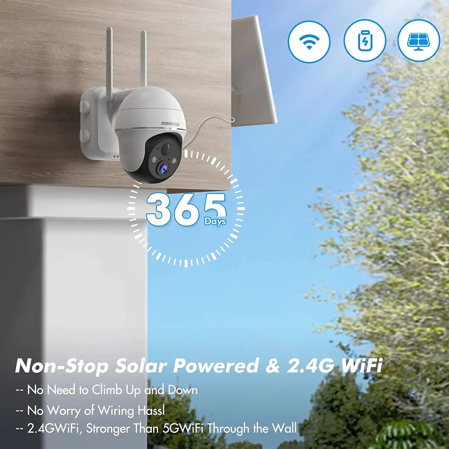 SolarPowered Security Cameras ZUMIMALL