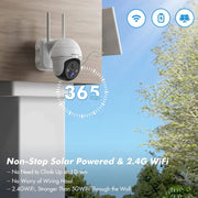2k Outdoor 360° PTZ Rechargeable Battery Wireless WIFI Security Camera -GX2S