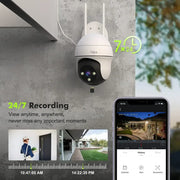 TieJus by ZUMIMALL 2K Outdoor 360°PTZ Wired WIFI Security  Camera-GQ2