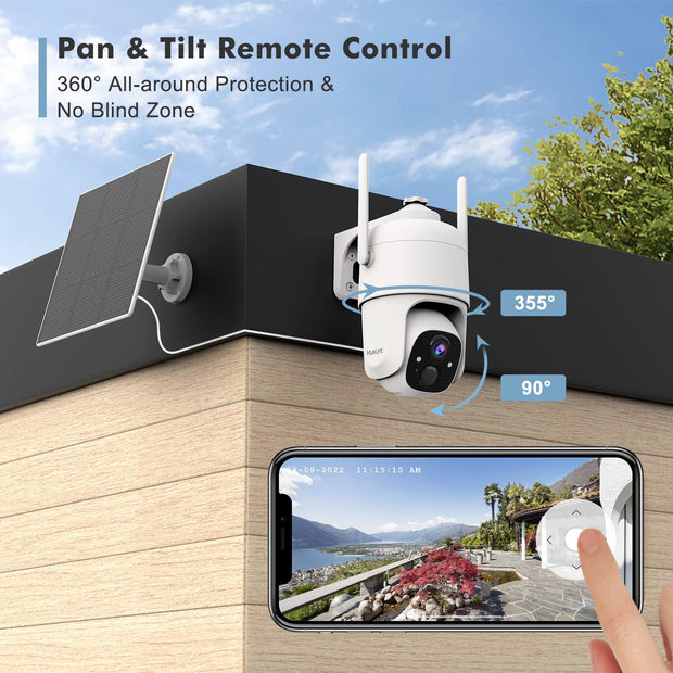 Solar Security Camera, 360° PTZ Outdoor Camera Wireless(MD3K)