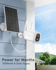2K Outdoor Wireless Floodlight Camera with solar panel-E5K