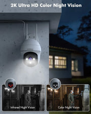 ZUMIMALL 2K Outdoor 360° PTZ Wired WIFI Security  Camera（ZM-GQ2）